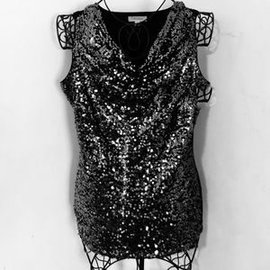 ✅ CALVIN KLEIN 🤎Sleeveless black sequential Top for event